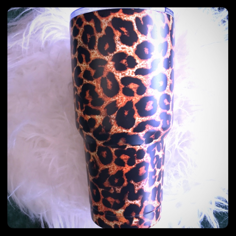 Leopard print Yeti like cup BNIB!